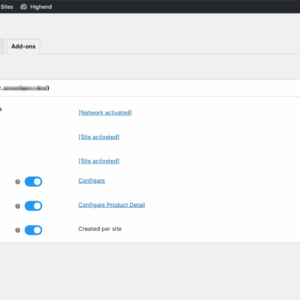 Advanced shop page manager multi site settings