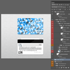 Bank Card Template Layers